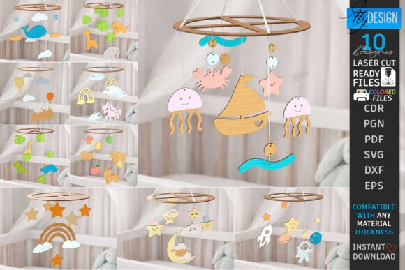 Download Baby Nursery Mobile Laser Cut Bundle - Bundle Collection
