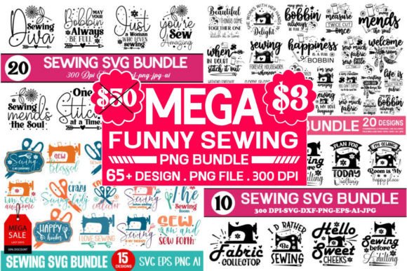 Download Funny Sewing Svg Bundle,65 Design - Bundle Collection