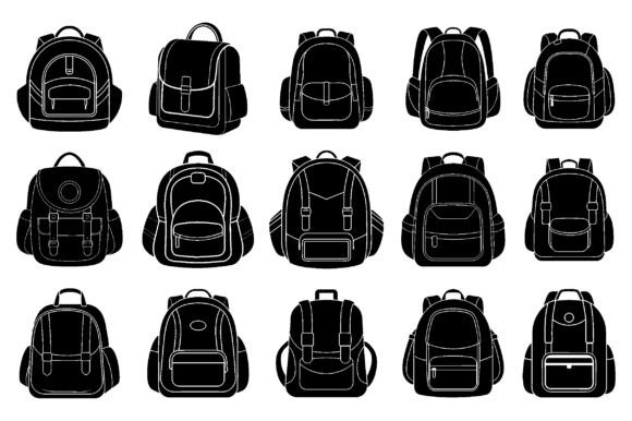 Download Backpack Silhouette Clipart SVG Bundle - Bundle Collection