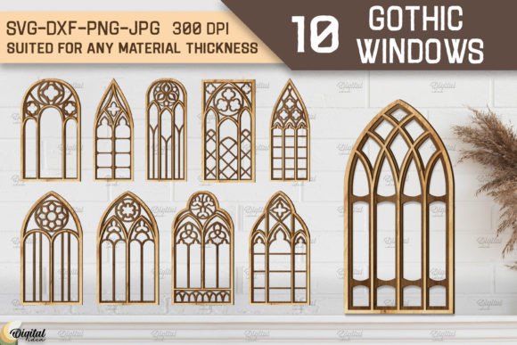 Download Gothic Window SVG Bundle. 3D Laser Cut - Bundle Collection