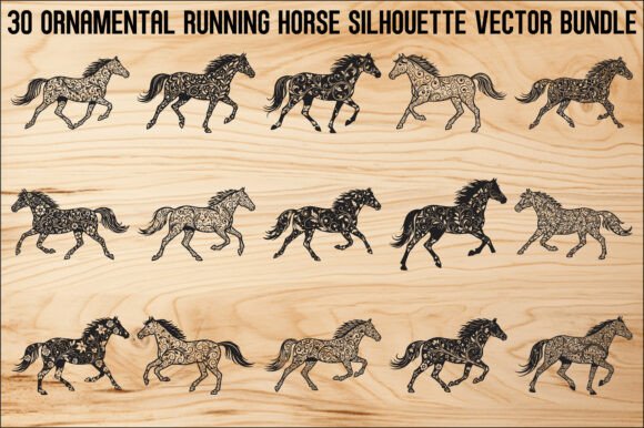 Download Running Horse Silhouette SVG Bundle - Bundle Collection