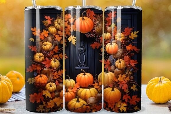 Download Pumpkin Wreath Tumbler - Pumpkin wreath Collection
