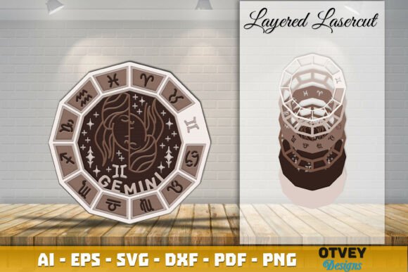 Download Zodiac 3D Layered Lasercut File - Premium Resources