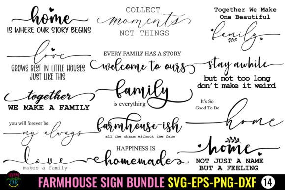 Download Farmhouse Sign SVG Bundle I Family Sign - Bundle Collection