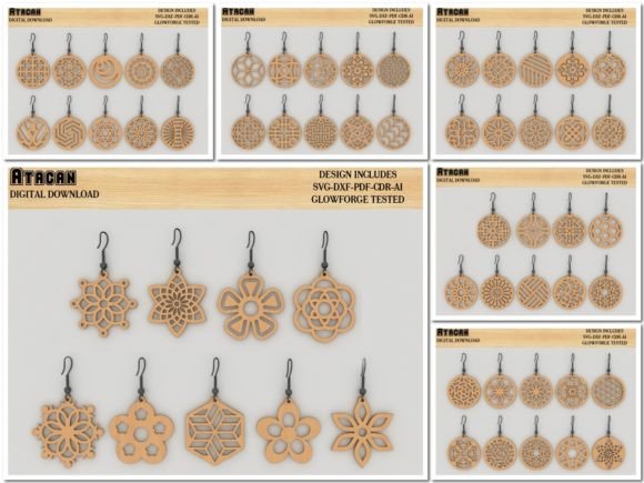 Download DIY Earrings Bundle Laser Cut Templates - Bundle Collection