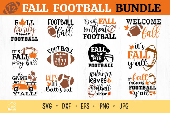Download Fall Football Svg Bundle for Shirts - Bundle Collection