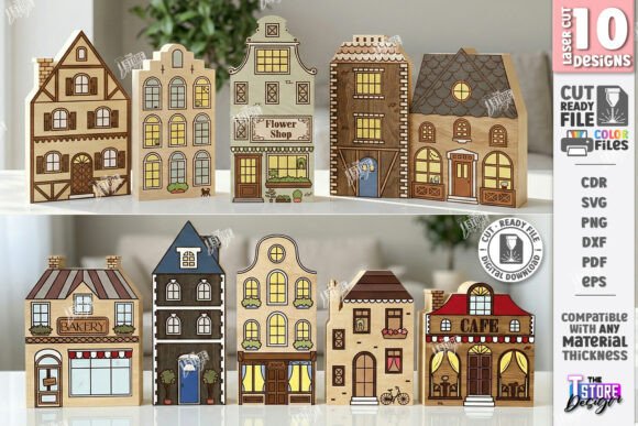 Download Miniature Village Block Toy Laser Bundle - Bundle Collection