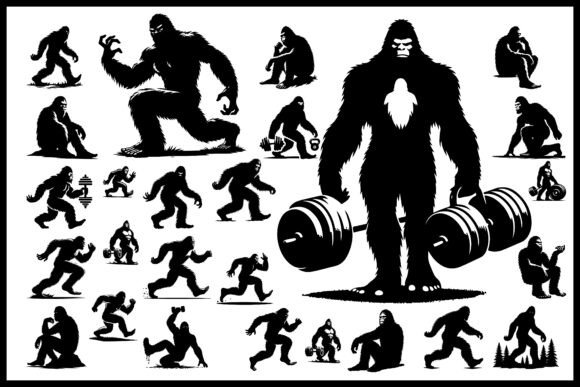 Download Bigfoot Gym Silhouettes – Fitness Bundle - Bundle Collection