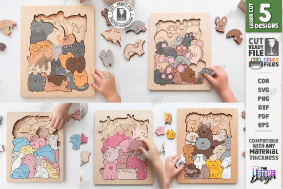 Download Wooden Animal Puzzle Laser Cut Bundle - Bundle Collection