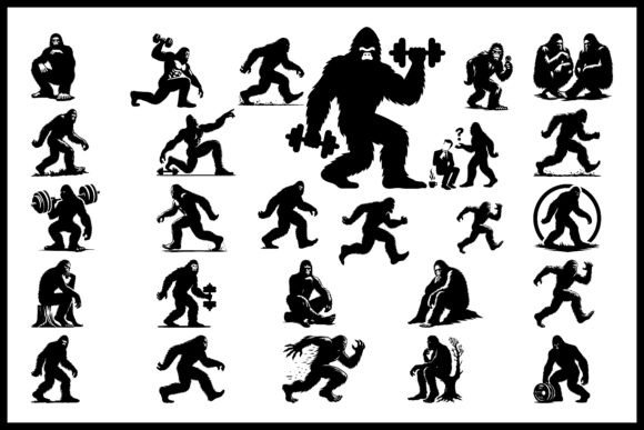 Download Bigfoot Gym Silhouettes – Fitness Bundle - Bundle Collection