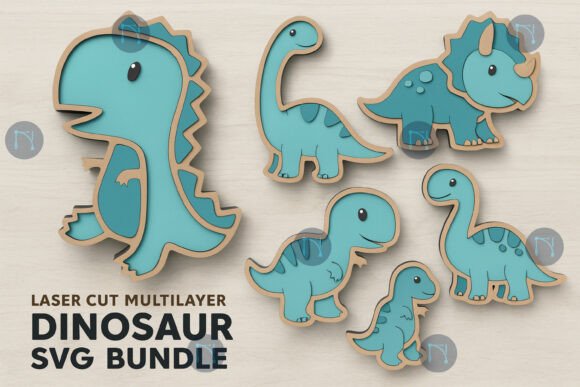 Download Laser Cut Multilayer Dinosaur SVG Bundle - Bundle Collection