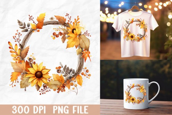 Download Sunflower and Pumpkin Wreath - Pumpkin wreath Collection