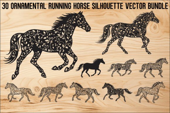 Download Running Horse Silhouette SVG Bundle - Bundle Collection