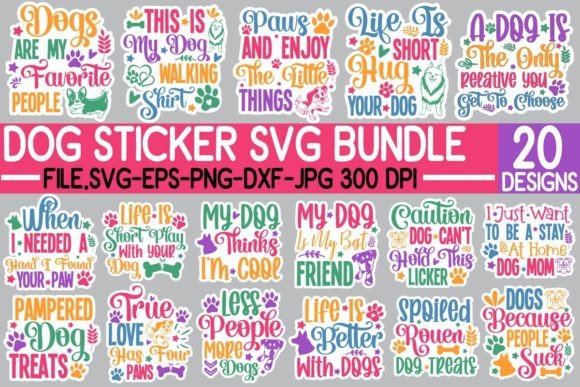 Download Dog Sticker SVG Bundle, Dog SVG Bundle - Bundle Collection