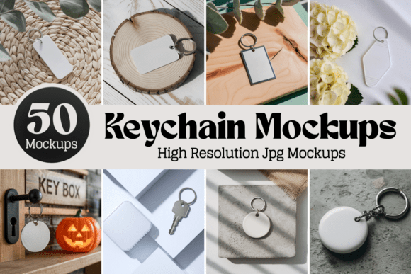 Download Keychain Mockups Bundle - Bundle Collection
