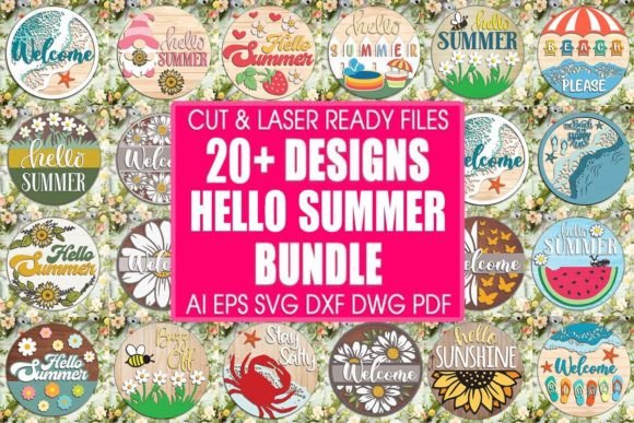 Download Summer Laser Sign Bundle - Bundle Collection