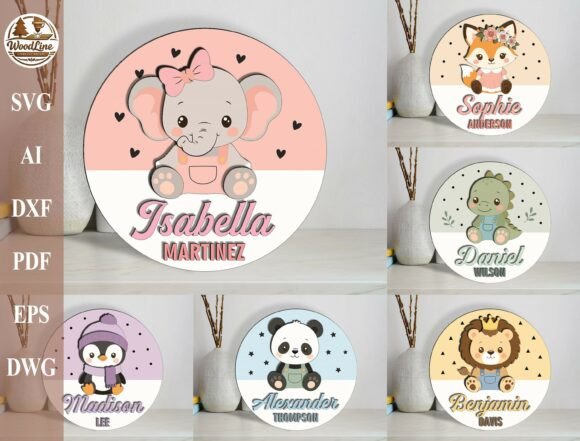 Download Baby Nursery Round Sign SVG Bundle - Bundle Collection