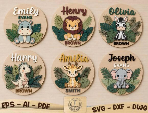 Download Personalized Nursery Name Sign Bundle - Bundle Collection