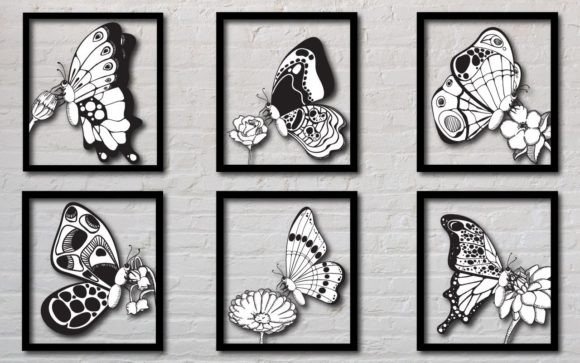 Download Butterfly with Flower Shadow Box Bundle - Bundle Collection