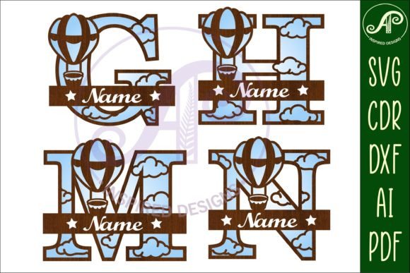 Download Hot Air Balloon Letters SVG Bundle - Bundle Collection