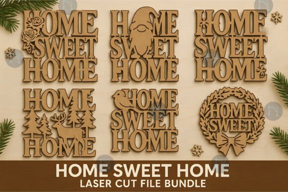 Download Home Sweet Home Laser Cut SVG Bundle - Bundle Collection