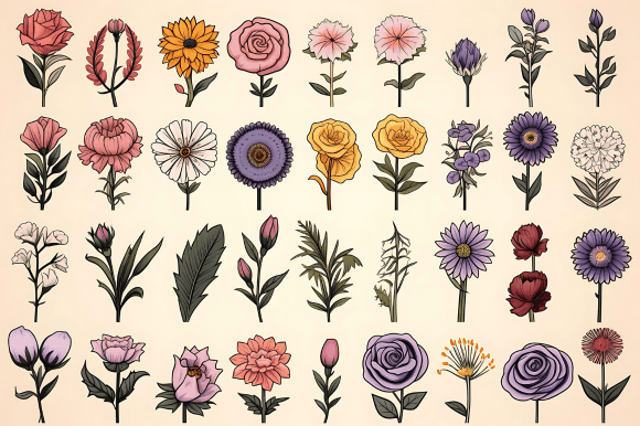 Download Set Bundle Flower Floral Decoration - Bundle Collection