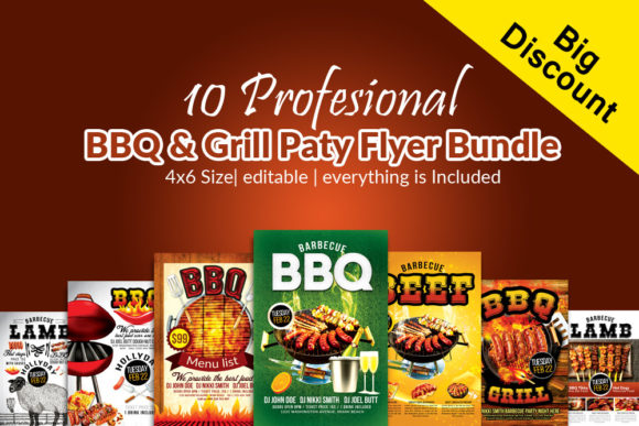 Download Barbeque Party 10 Flyers Bundle - Bundle Collection