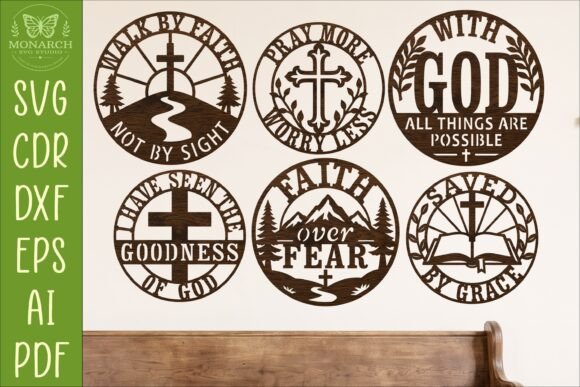 Download Christian Wall Sign SVG Bundle, Faith - Bundle Collection