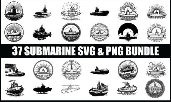 Download Submarine SVG PNG Bundle, Underwater Sub - Bundle Collection