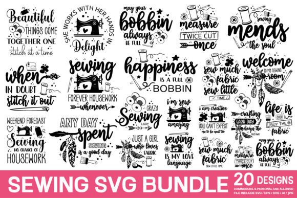Download Sewing SVG Bundle, Sewing Machine SvgSew - Bundle Collection