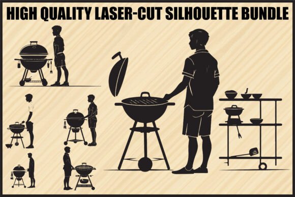 Download BBQ Grill Silhouette Clipart Bundle - Bundle Collection