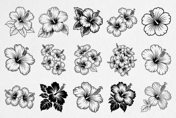 Download Hibiscus Flower SVG Bundle - Bundle Collection