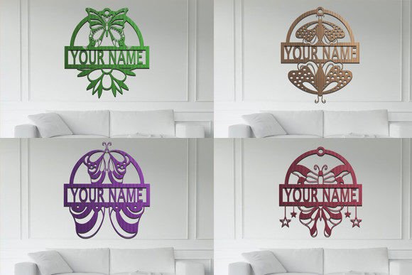 Download Butterfly Name Sign Svg Laser Cut Bundle - Bundle Collection