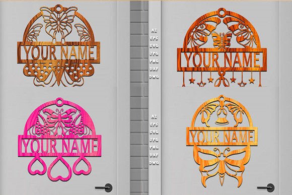 Download Butterfly Name Sign Svg Laser Cut Bundle - Bundle Collection