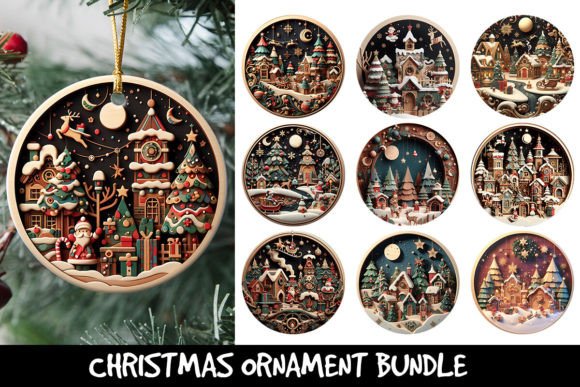 Download Christmas Wood Art Ornament Bundle #24 - Bundle Collection