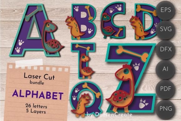 Download Alphabet Laser Cut Bundle, 3d Letters - Bundle Collection