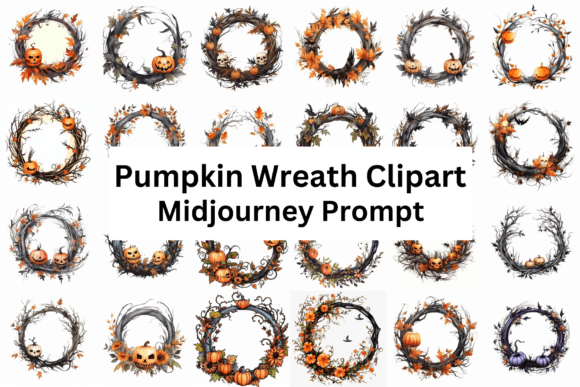 Download Pumpkin Wreath Clipart - Pumpkin wreath Collection