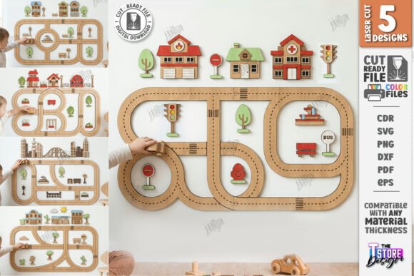 Download Wall Mounted Road Track Laser Cut Bundle - Bundle Collection