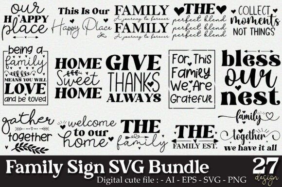 Download Family Sign SVG Bundle - Bundle Collection
