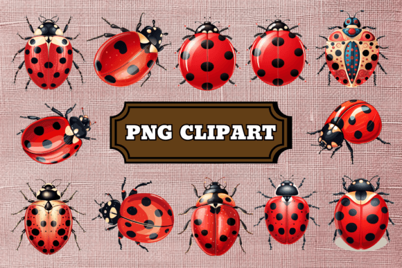 Download Cute Ladybug PNG Bundle - Bundle Collection