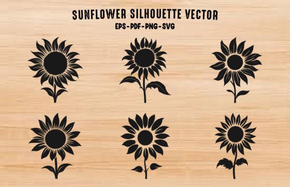Download Sunflower Silhouette Vector Bundle - Bundle Collection