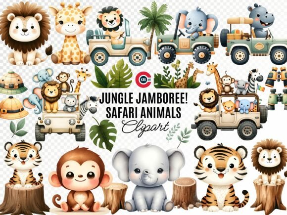 Download Safari Animals Watercolor Clipart Bundle - Bundle Collection