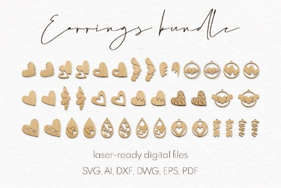 Download Valentine Earrings Laser Cut SVG Bundle - Bundle Collection